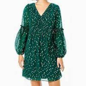 Lilly Pulitzer Green Polka Dot Mini Dress